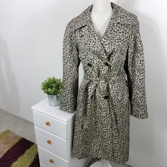 Jonathan Michael Jackets & Blazers - Vintage Jonathan Michael Leopard Trench Jacket